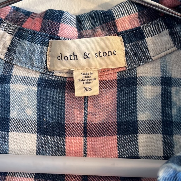 Tie-dye plaid flannel Anthropologie shirt - Picture 3 of 14